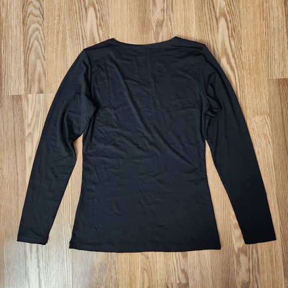 32 Degrees Heat Base Layer Top Women's Size Medium Black Scoop Neck Long Sleeves - Picture 3 of 5